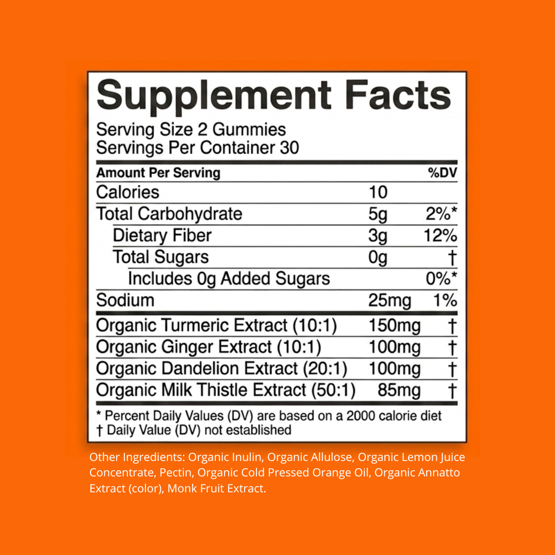 USDA Organic Liver Gummies, Milk Thistle & Fiber | Livera